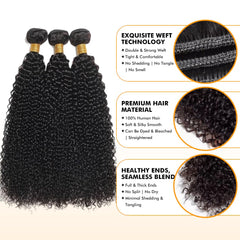 NICMISS kinky curly bundles double-machine weft highlighting durability and reduced shedding