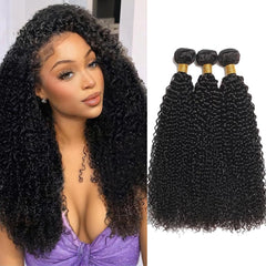 NICMISS kinky curly bundles packaging, premium virgin hair ready for easy styling