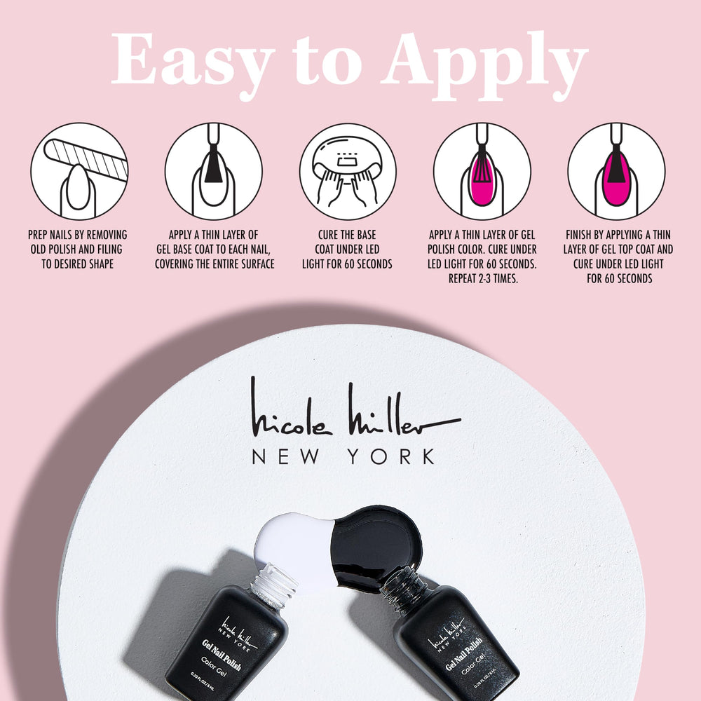 Nicole Miller New York base coats provide a solid foundation for gel nails.