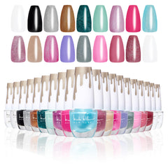 Nicole Miller New York gel polish collection swatch showing a spectrum of colors for every mood