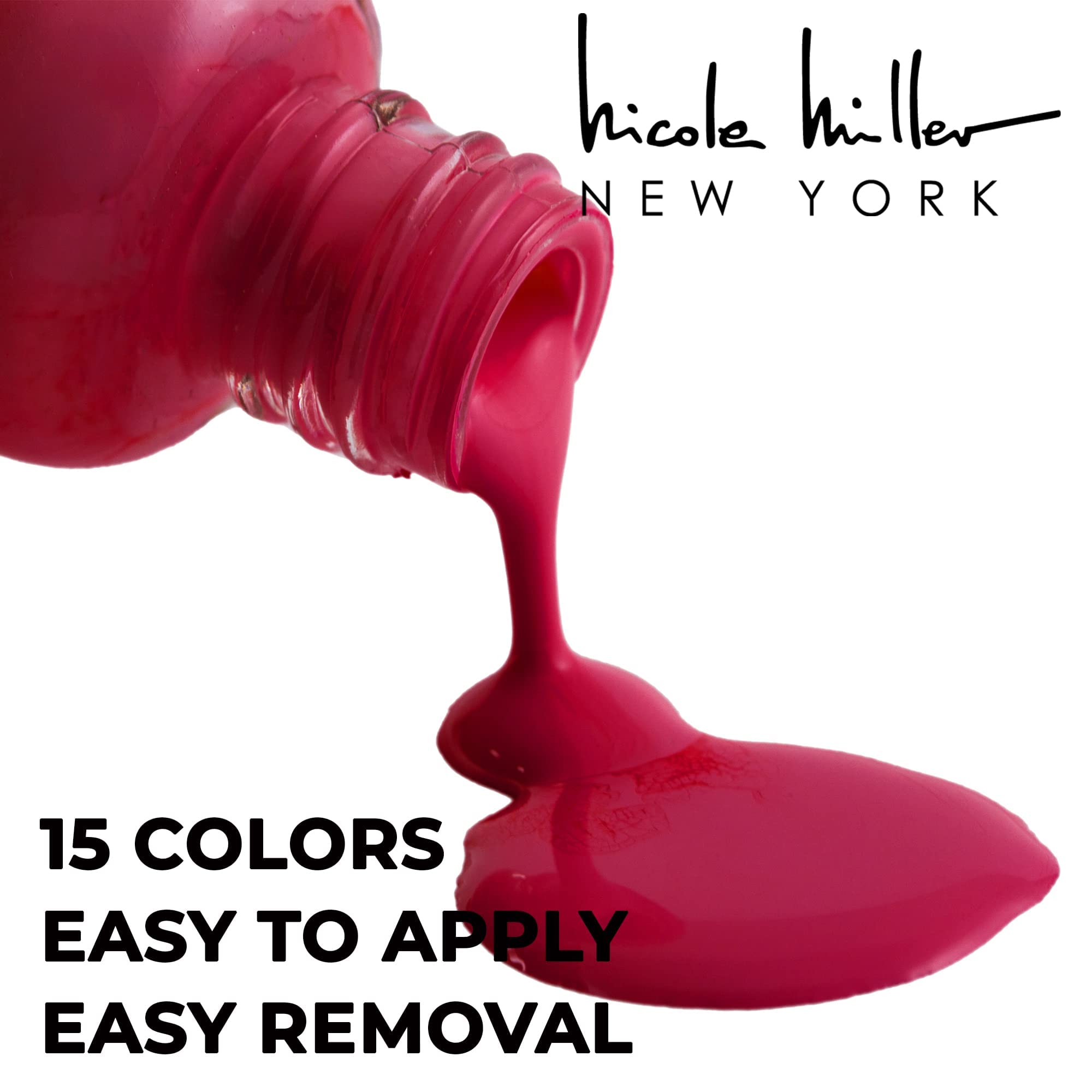 Nicole Miller New York mini nail polish brush closeup shows smooth application