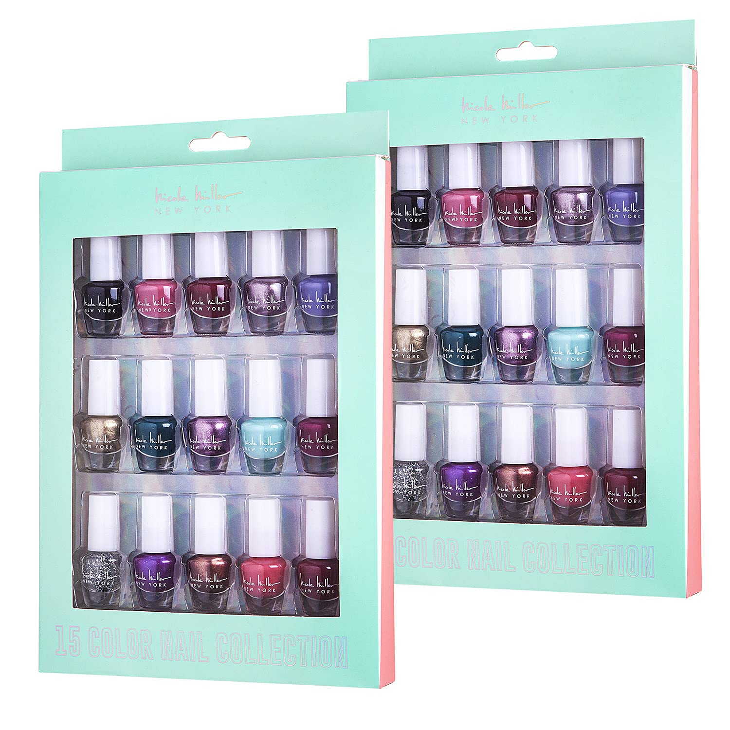 Nicole Miller New York mini polish bottle close-up with glossy finish.
