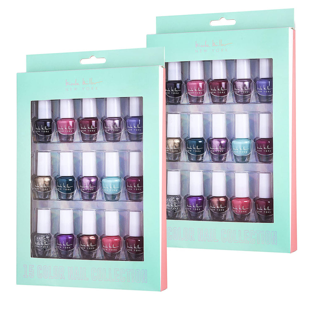 Nicole Miller New York mini polish bottle close-up with glossy finish.