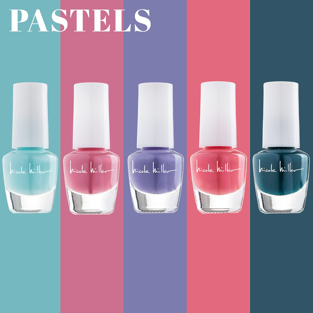Nicole Miller New York mini nail polish pastel tones ideal for soft everyday looks.