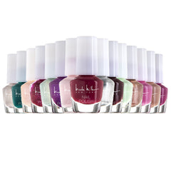Nicole Miller New York pink shades mini nail polish set for fresh, versatile looks.