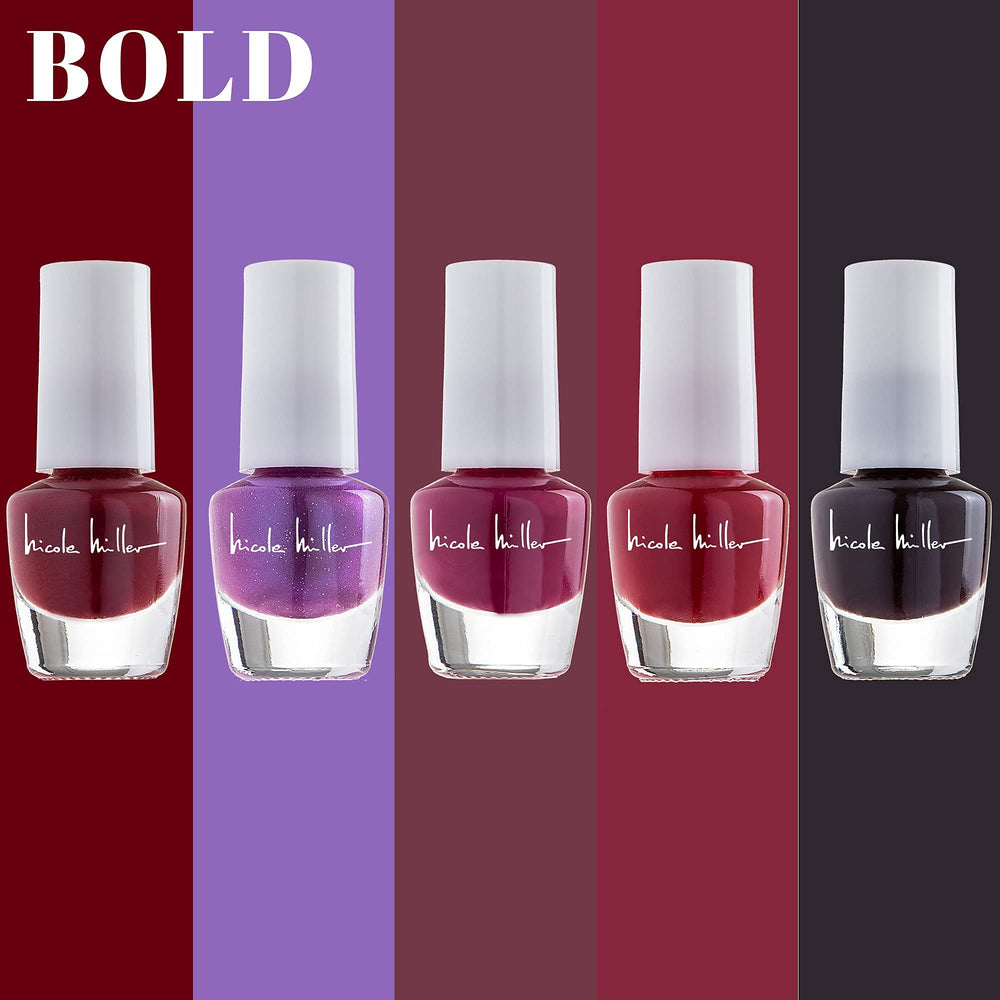 Nicole Miller New York mini polish on toenails for a vibrant pedicure.