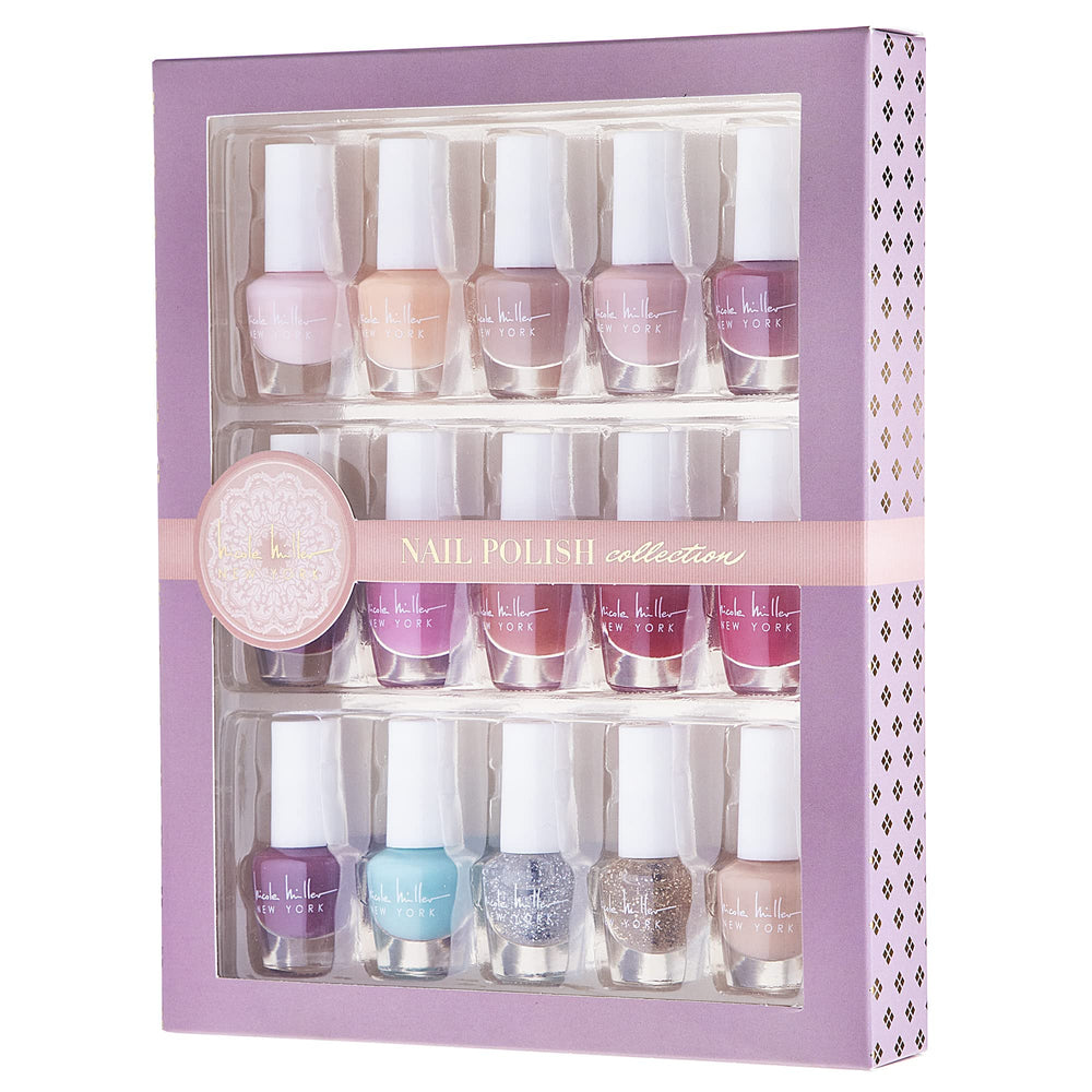 Nicole Miller New York mini nail polish wear test on nails demonstrates glossy finish