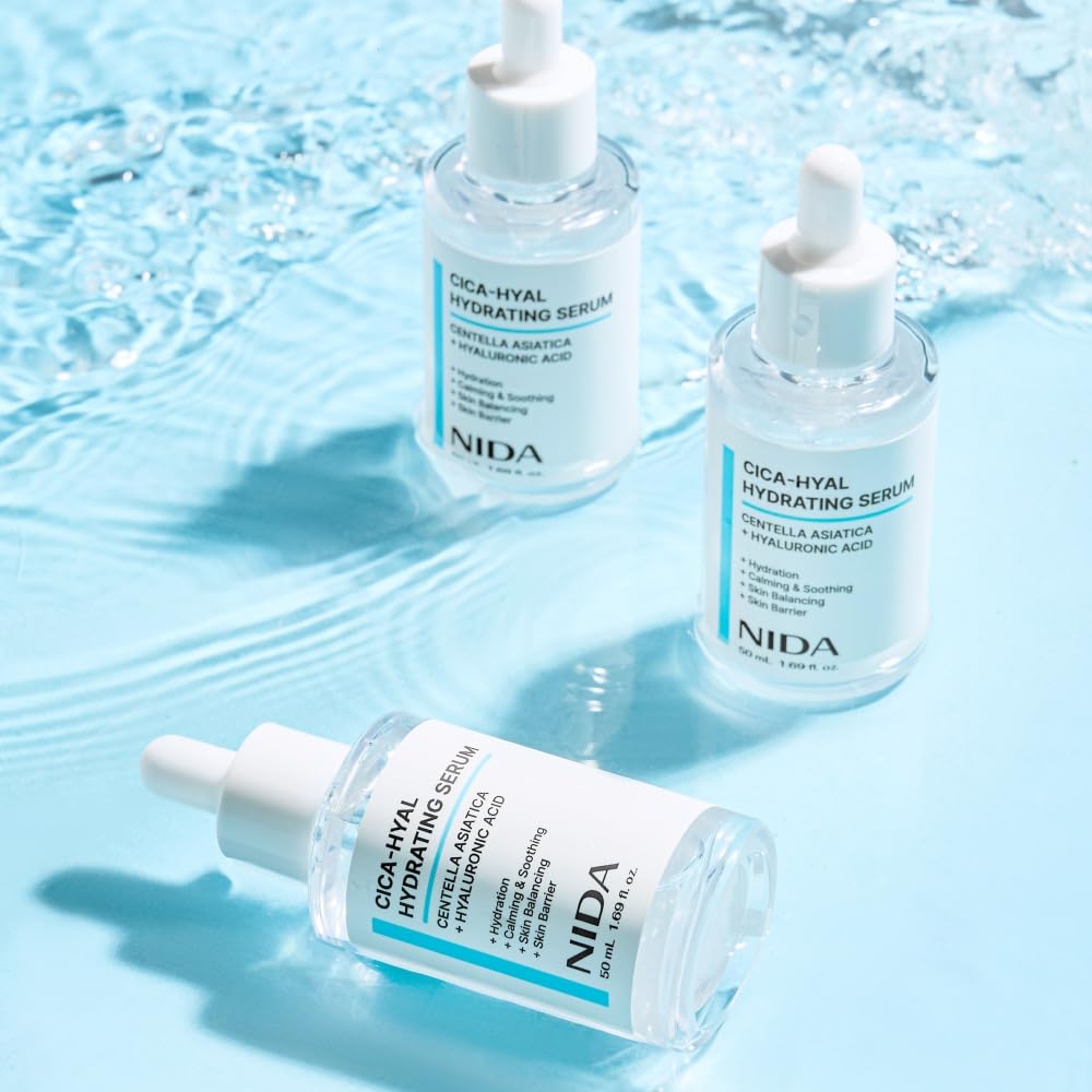 NIDA Centella Hydrating Serum full routine setup encouraging daily use.