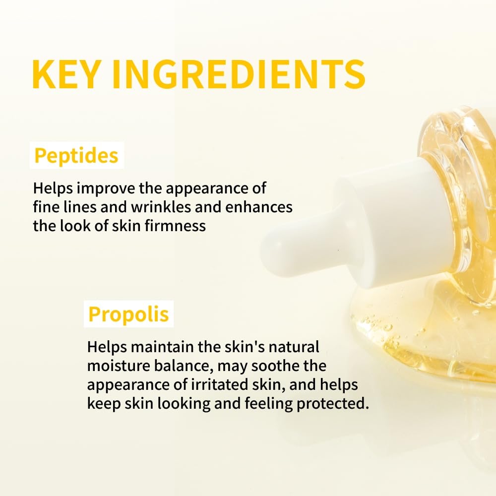 NIDA Propolis extract close-up highlights nourishing ingredients for smoother skin.