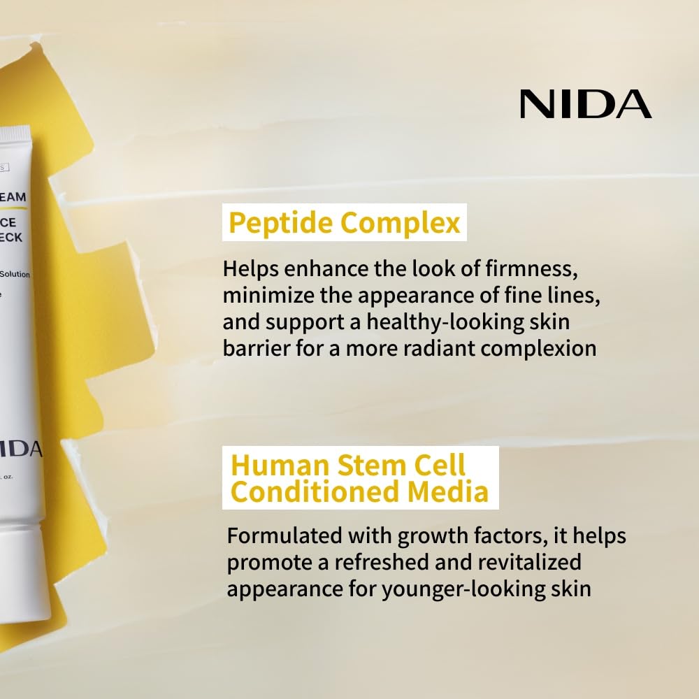 NIDA Revive Eye Cream being applied to face and neck for nourishing hydration