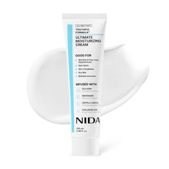 NIDA Youthful Formula moisturizer jar showing rich hydration and smooth skin