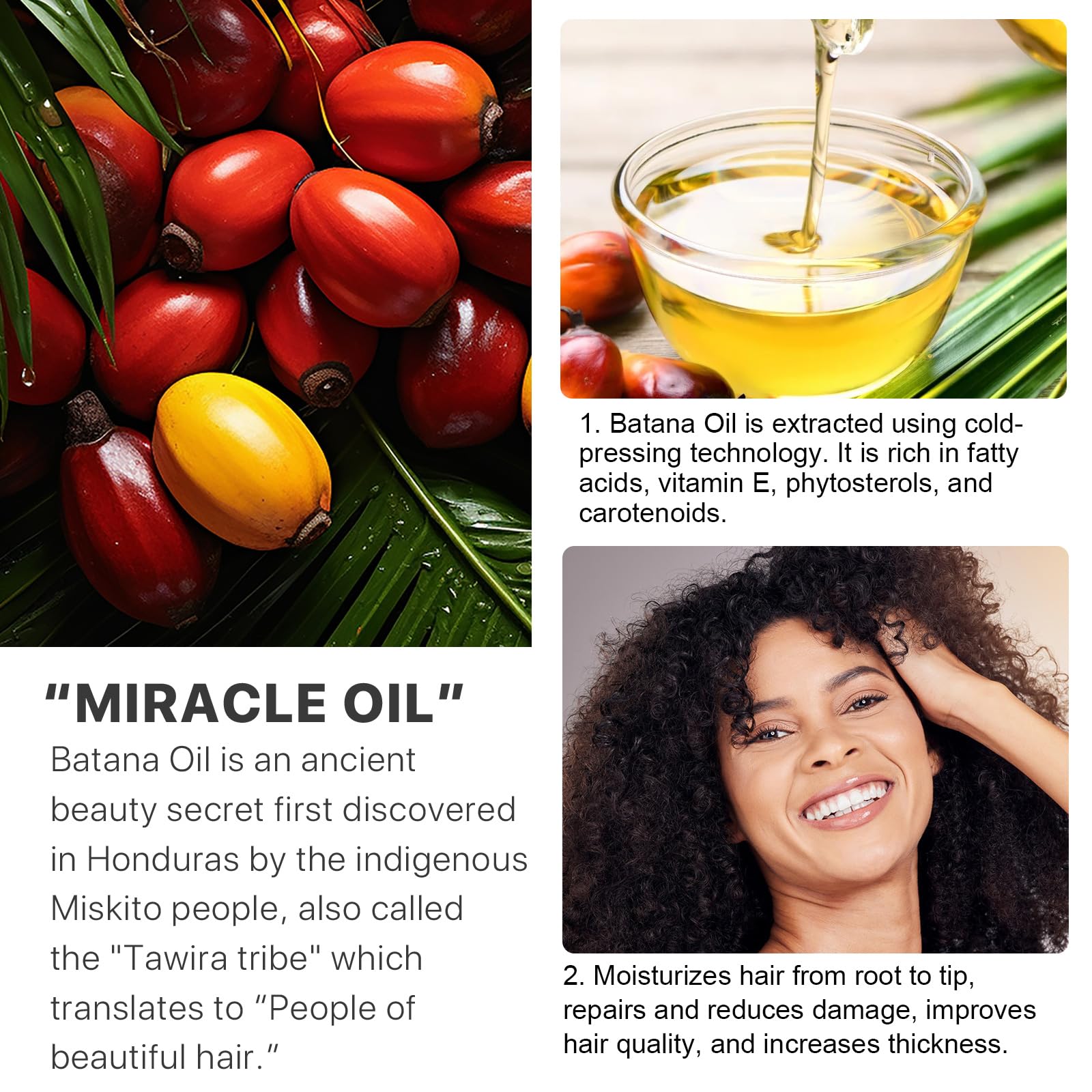 NIFEISHI Batana Oil pour shows pre-shampoo conditioning option.