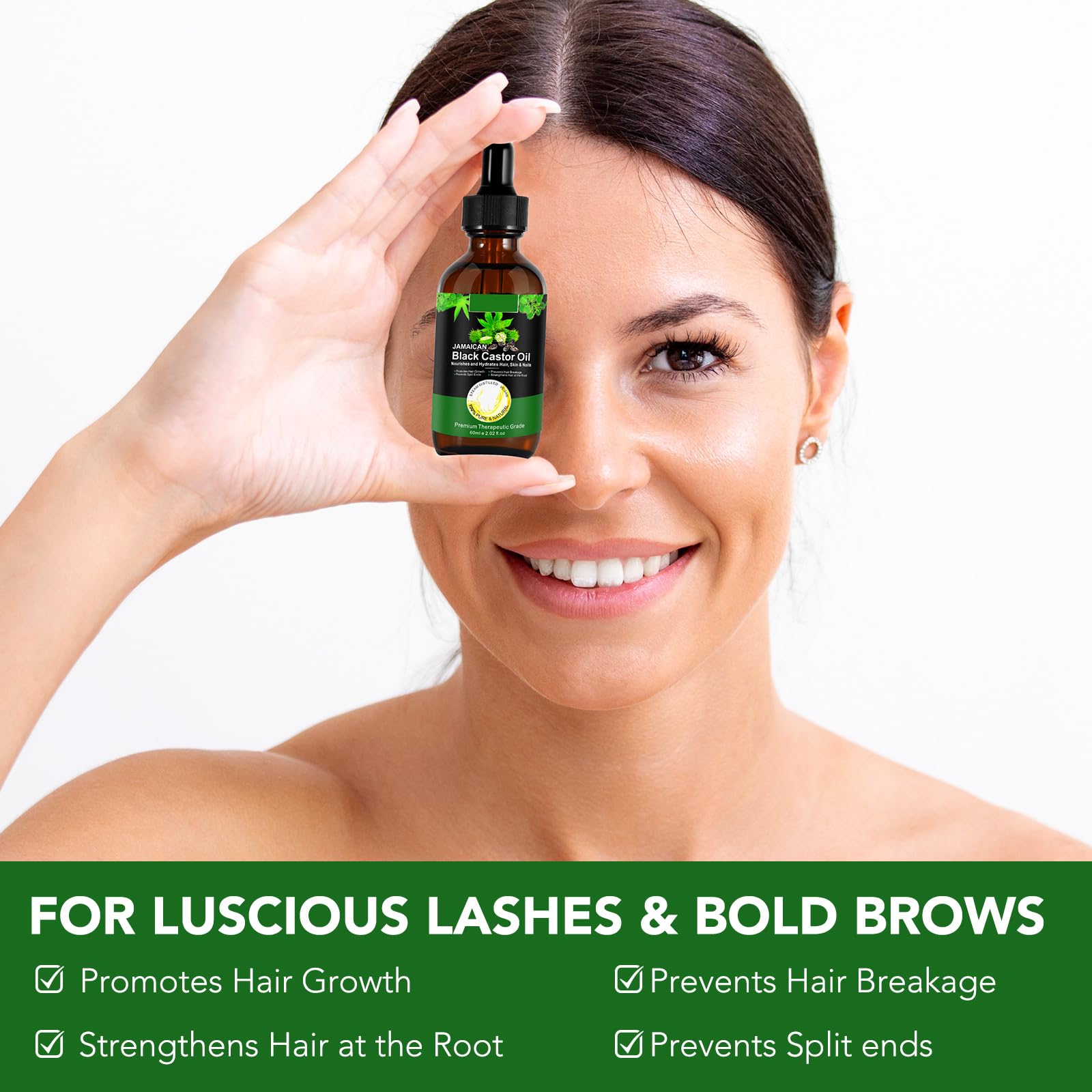 NIFEISHI castor oil conditions eyelashes and eyebrows.