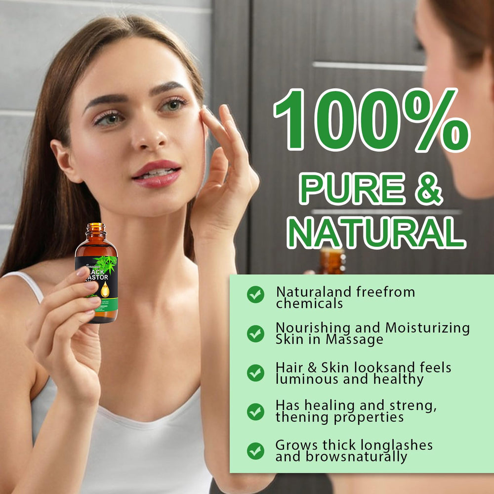 Using NIFEISHI castor oil for hair care application
