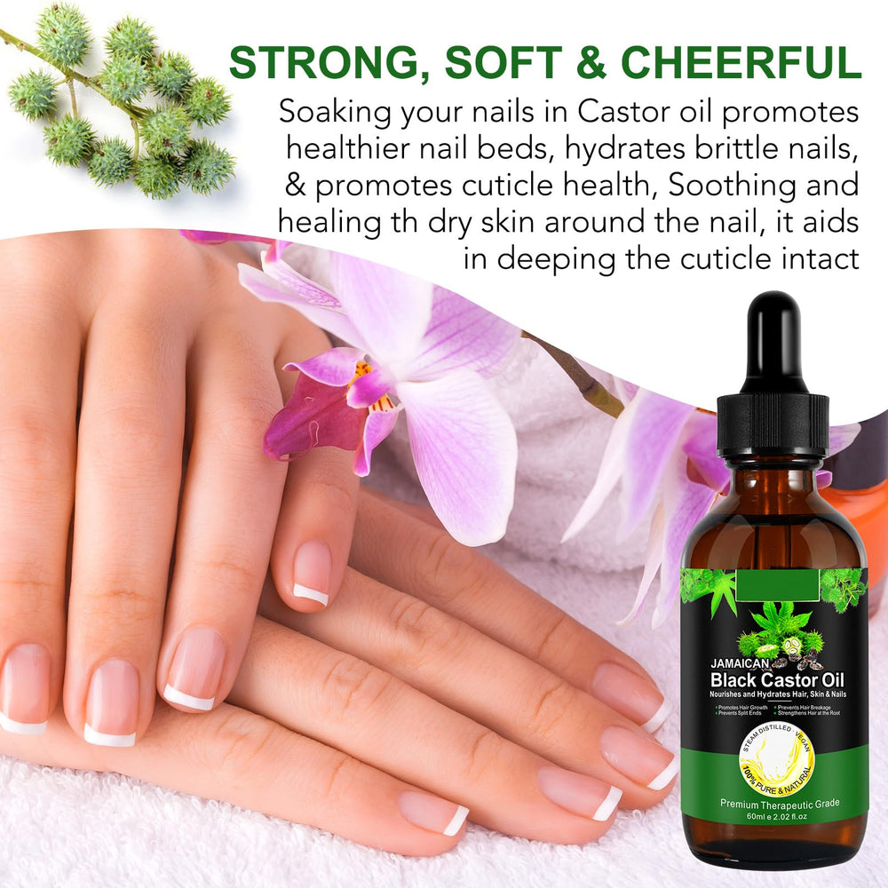 NIFEISHI castor oil nourishes nails and cuticles.