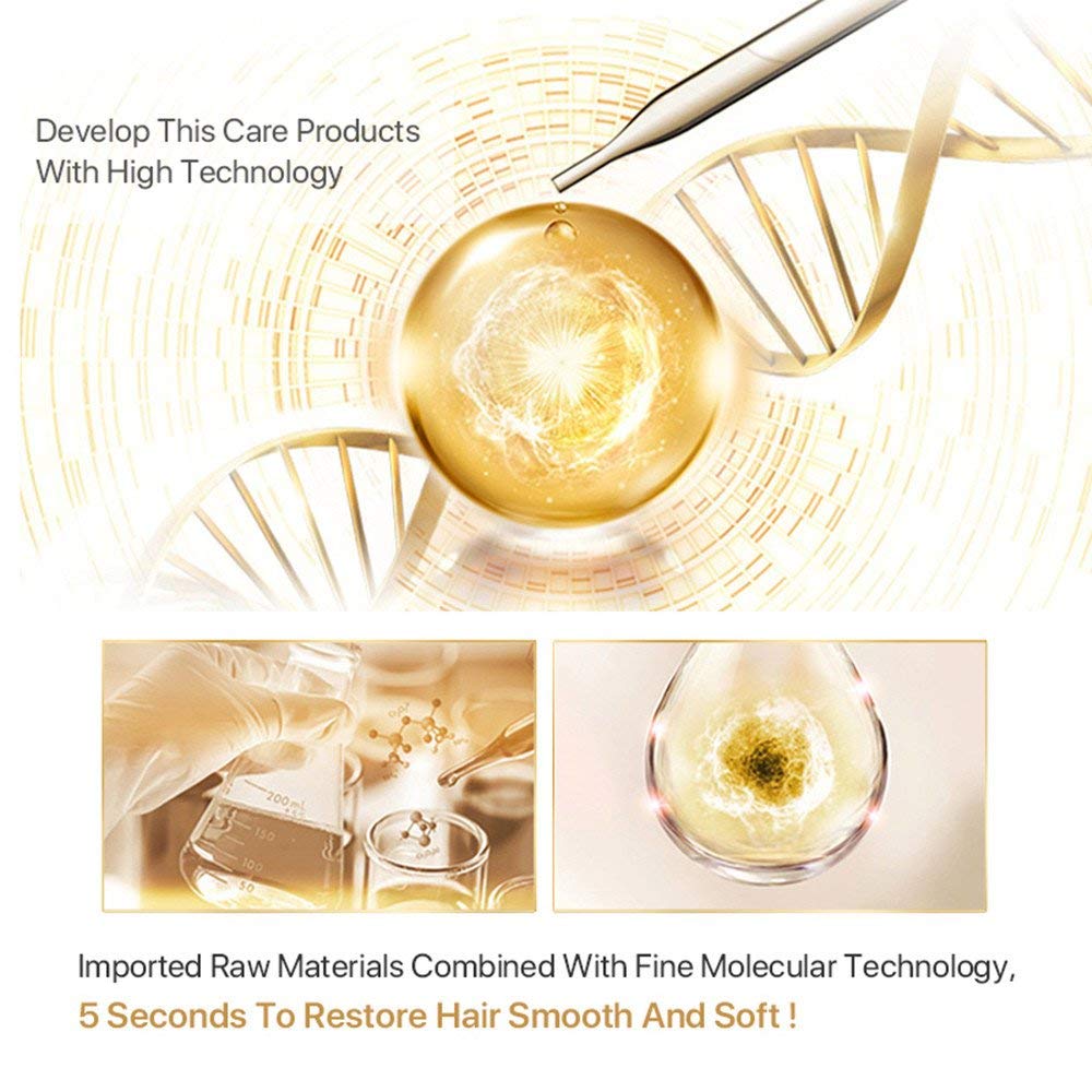 NIFEISHI hair mask application on hair demonstrating 5-second treatment