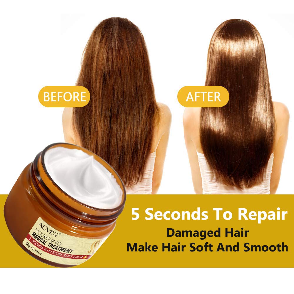 NIFEISHI magical mask jar closeup highlighting nourishing formula for dry hair