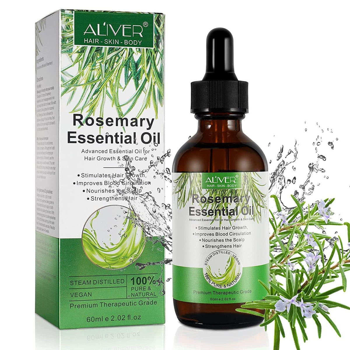 NIFEISHI rosemary oil bottle for hair growth and scalp nourishment.