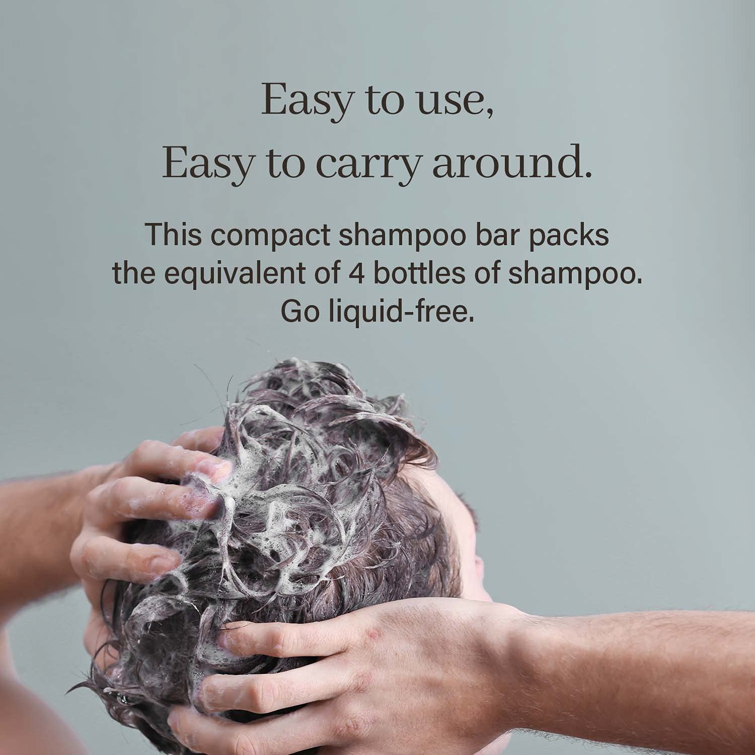 Night Shadow Biotin Shampoo Bar for normal to oily hair with balanced pH.