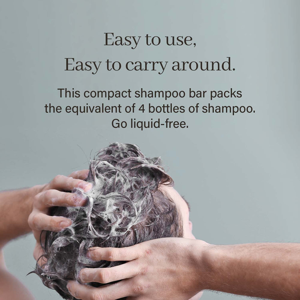 Night Shadow Biotin Shampoo Bar for normal to oily hair with balanced pH.