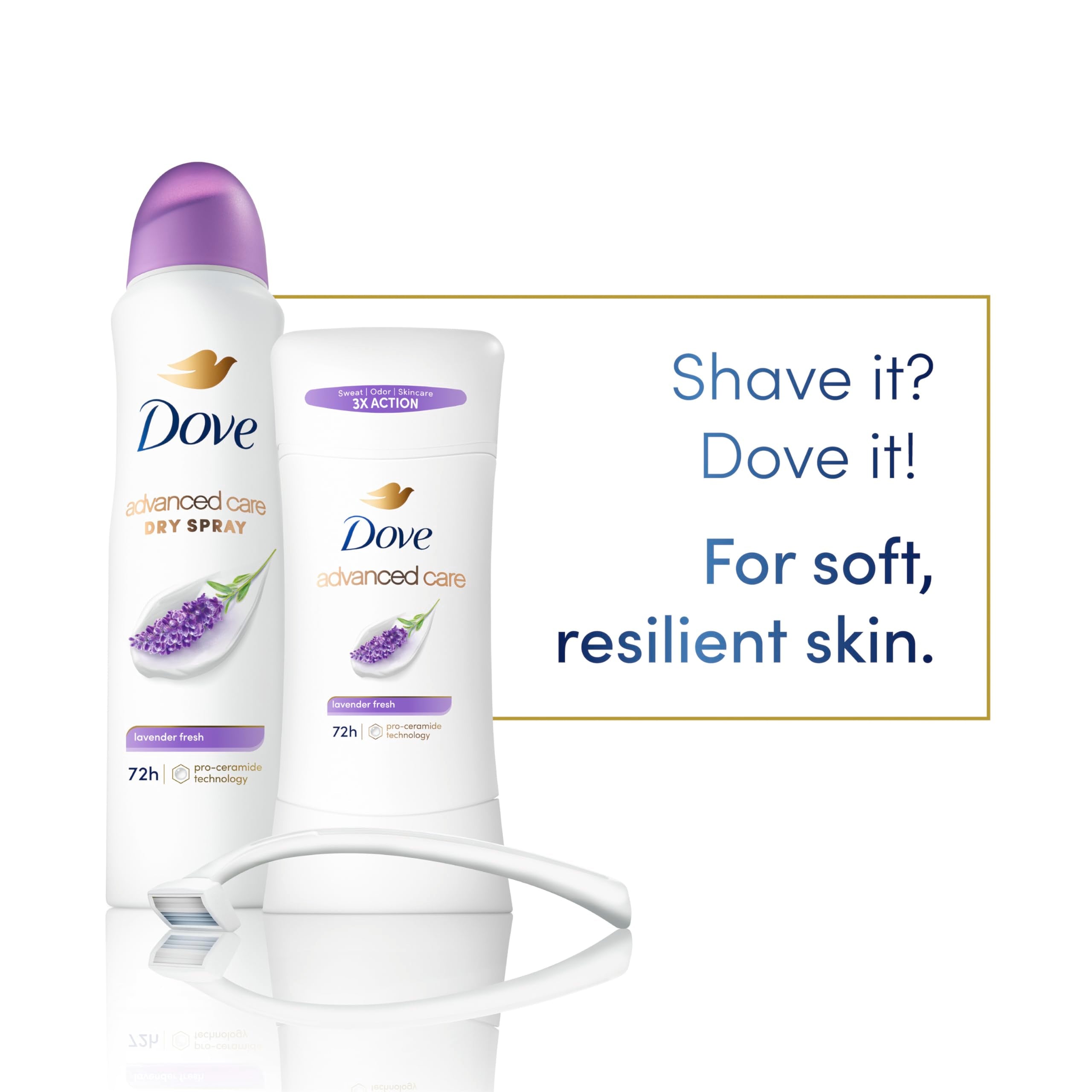 Night-time application of Dove Advanced Care for overnight protection