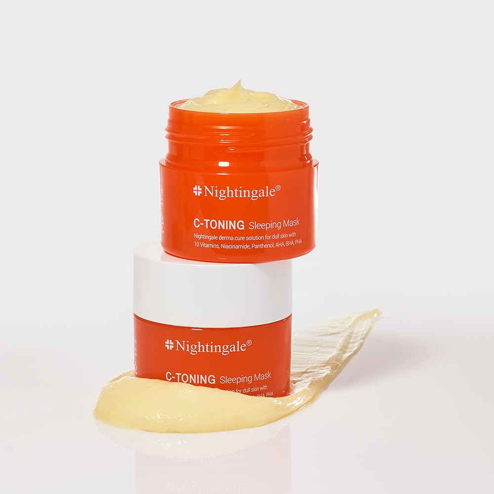 Nightingale C Toning Mask hyaluronic-acid smoothing closeup for plump feel