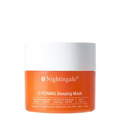 Nightingale C Toning Mask jar closeup showing moisturizing texture for overnight hydration
