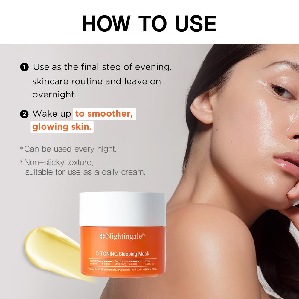 Nightingale C Toning Mask night ritual scene promising restful skin refresh