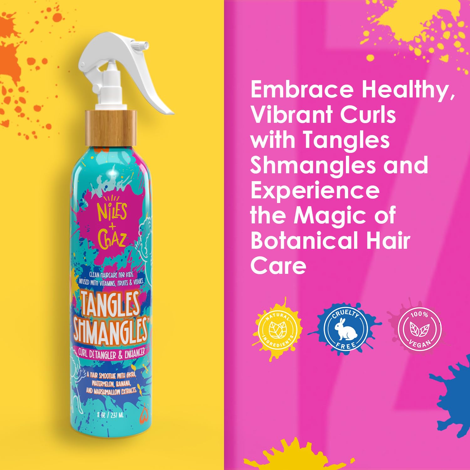 Healthy-looking curls with improved manageability after using Tangles Shmangles