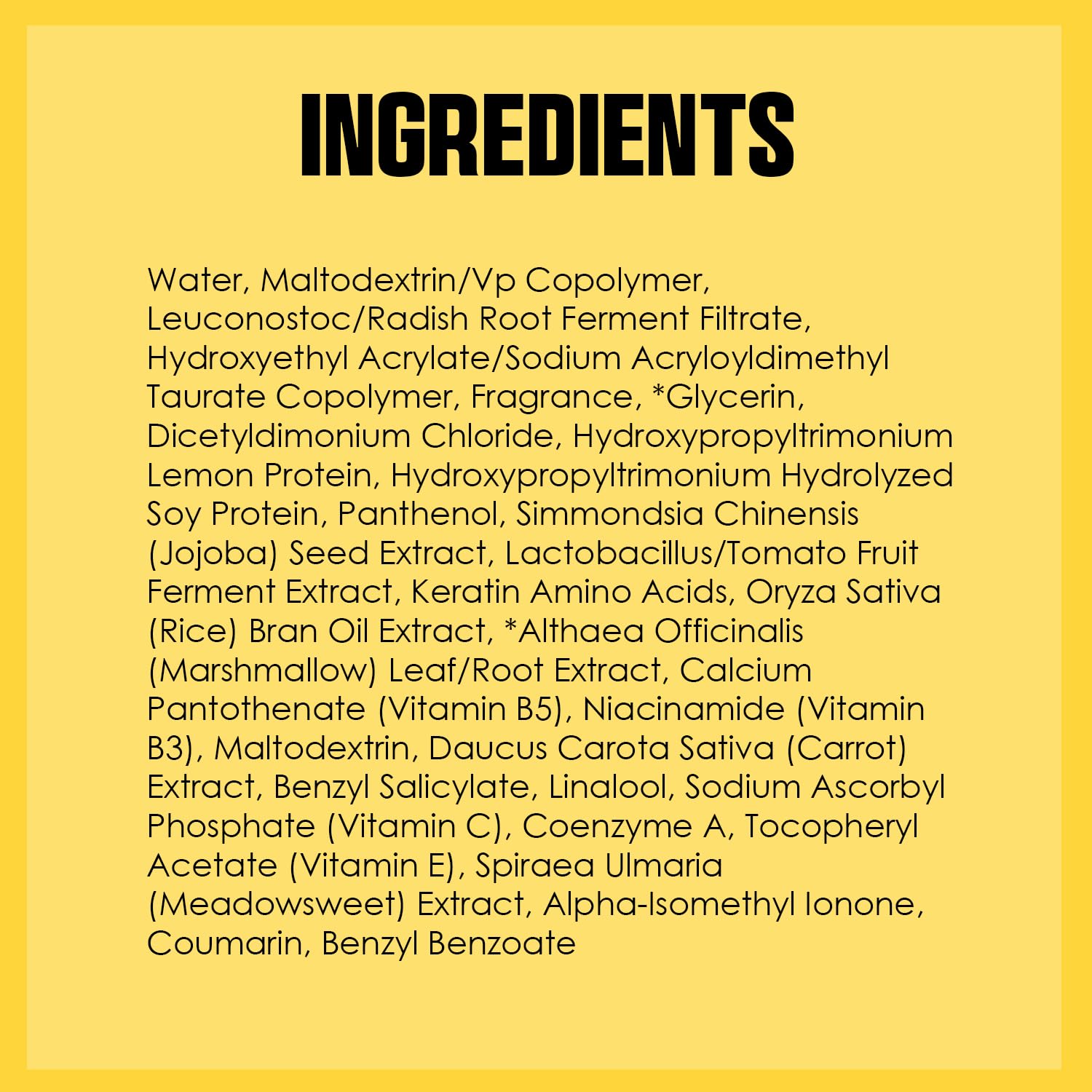 Niles + Chaz plant-based ingredients label highlights natural formulation.