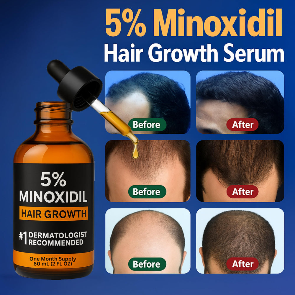 Nincrane Minoxidil bottle beside a well-groomed beard for beard use.