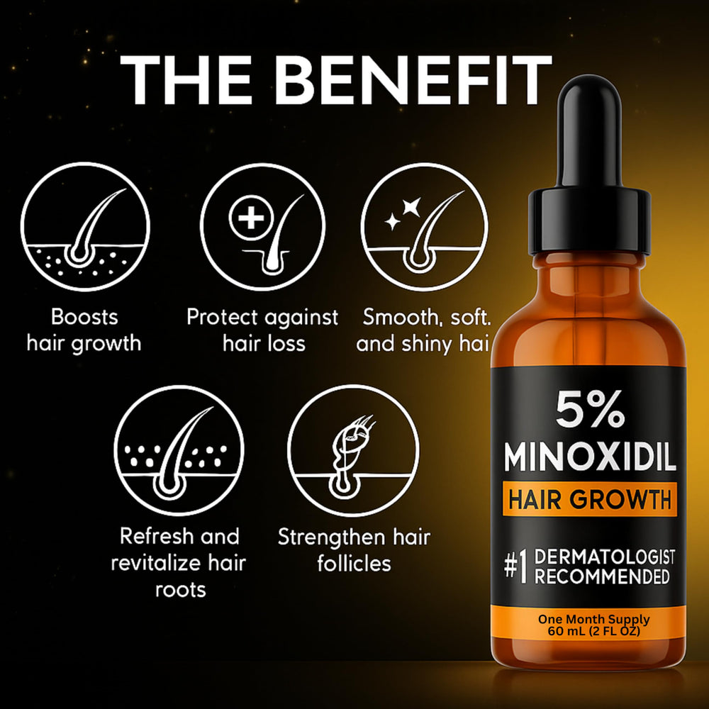 Dermatologist-approved Nincrane Minoxidil packaging highlights safe, doctor-backed formula.