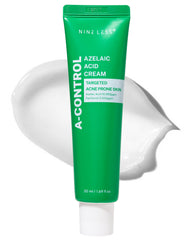 NINELESS A-Control Azelaic Cream bottle-pump for targeted blemish relief and even skin tone