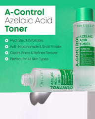 Toner texture close-up highlighting triple-acid exfoliation for smoother skin.