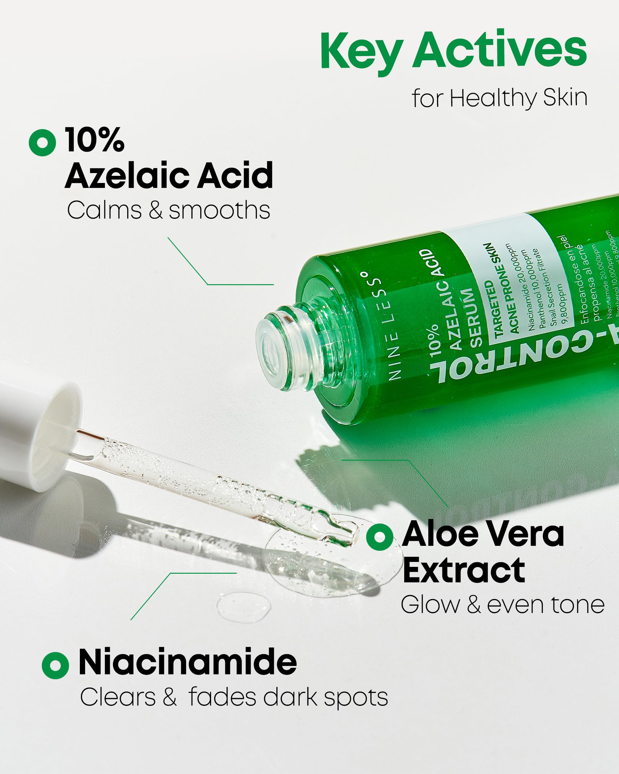 Close-up of the serum texture showing lightweight, fast-absorbing formula.