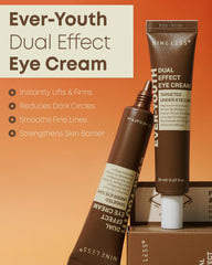 NINELESS Ever-Youth eye cream gel texture close-up emphasizing light, fast-absorbing finish