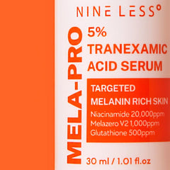 Nineless MELA-PRO serum application routine image showing simple daily use.