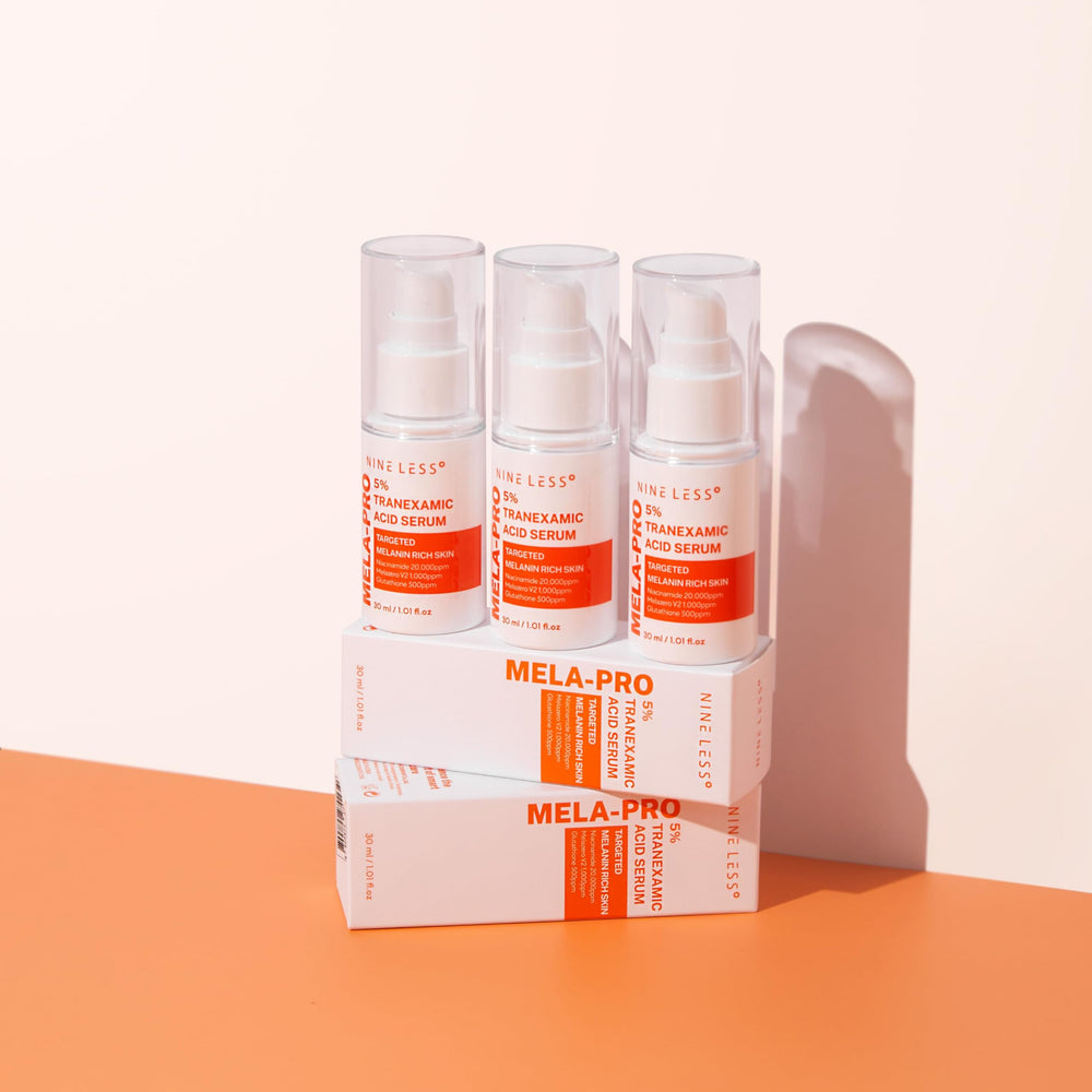 Nineless MELA-PRO serum daily use scene suitable for morning skincare rituals.