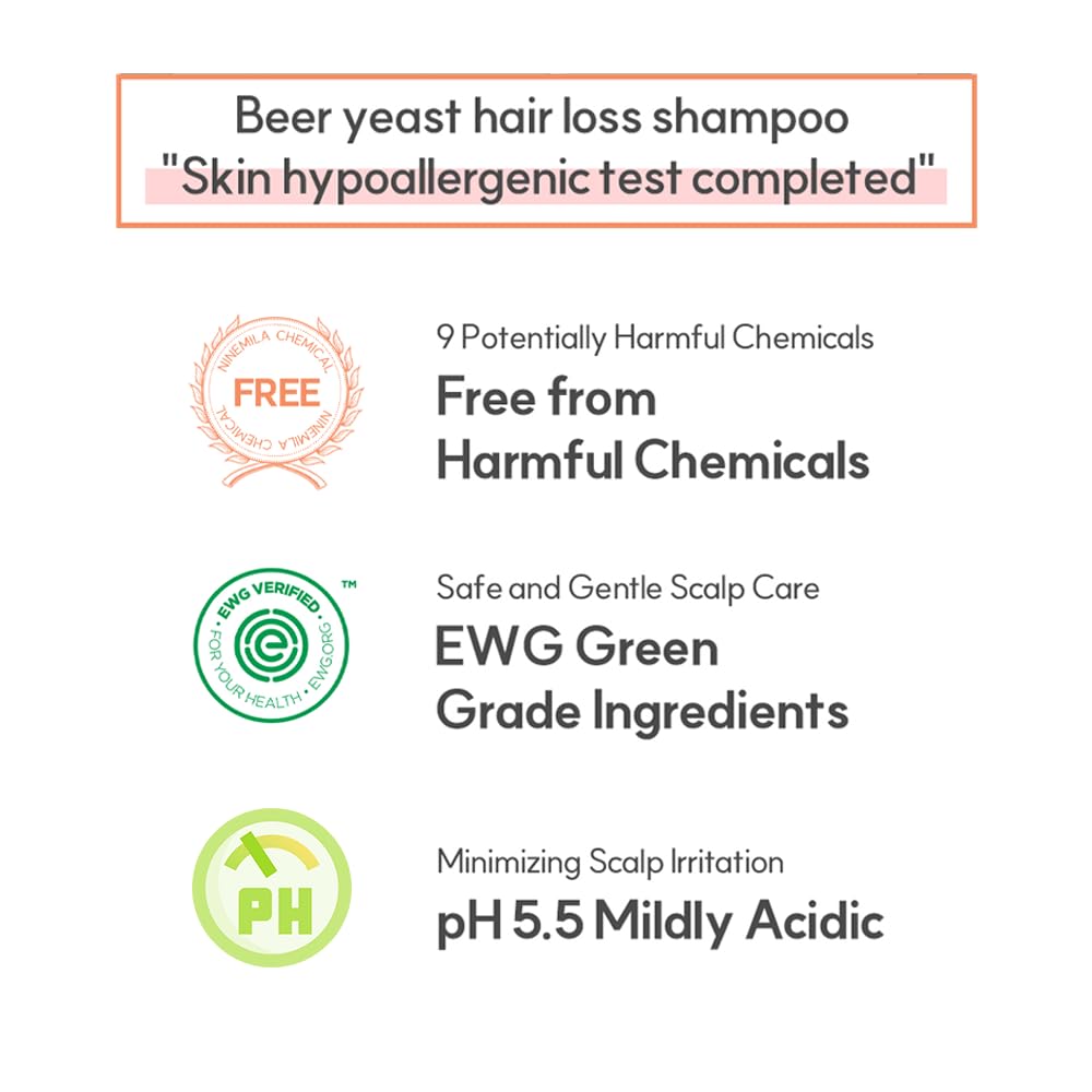 NINEMILA9 Calming Beer Shampoo postpartum-care image conveys scalp comfort.