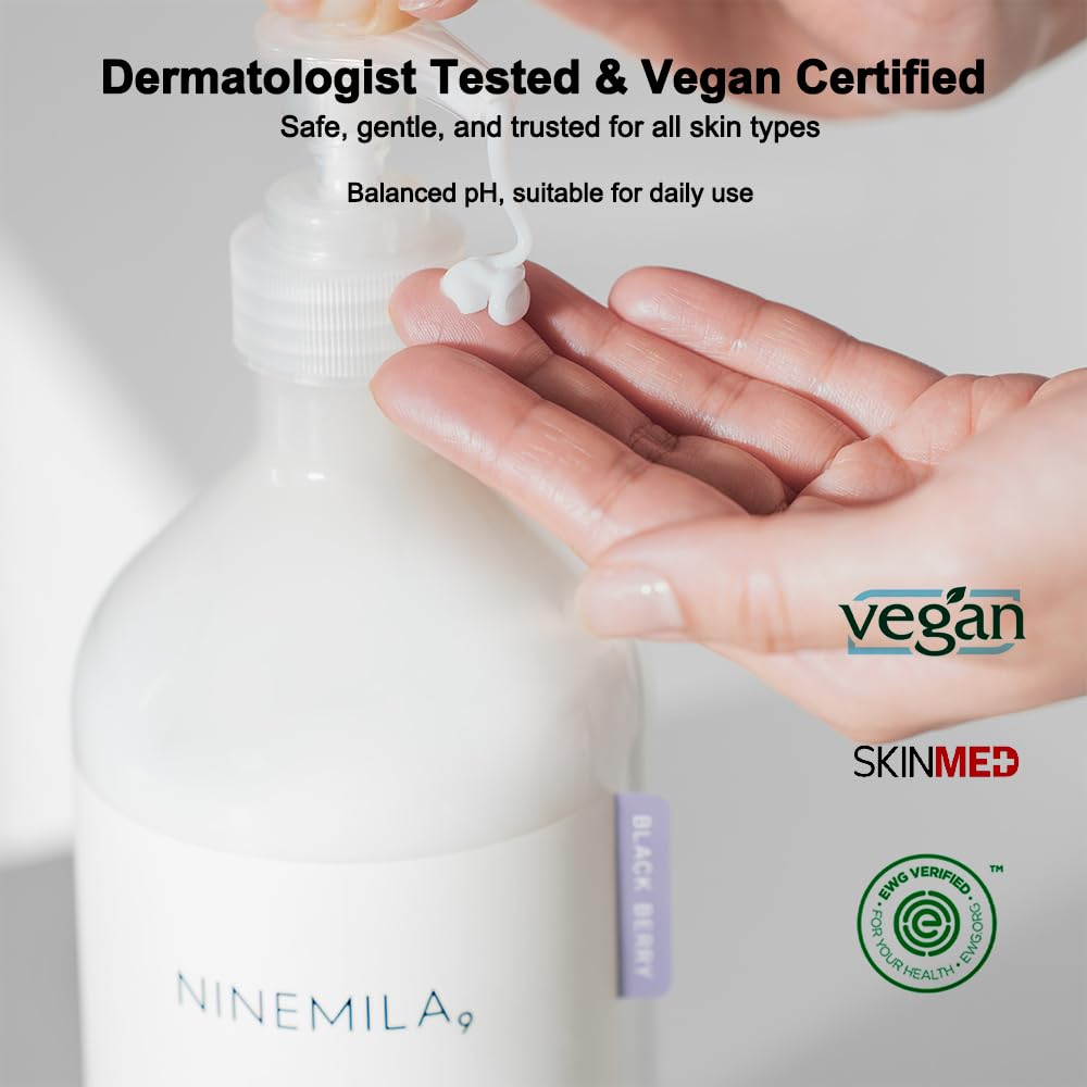 NINEMILA9 Daily moisturizing pump bottle designed for family use at home.