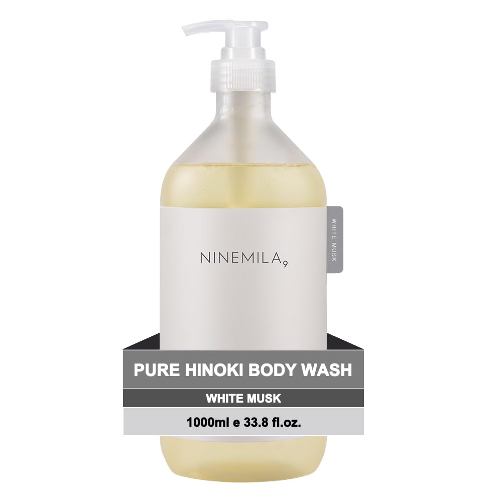 NINEMILA9 Pure Hinoki Body Wash bottle front for daily gentle cleansing