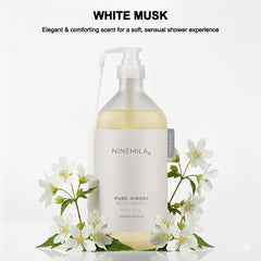 NINEMILA9 Pure Hinoki Body Wash foam close-up highlighting rich cleansing