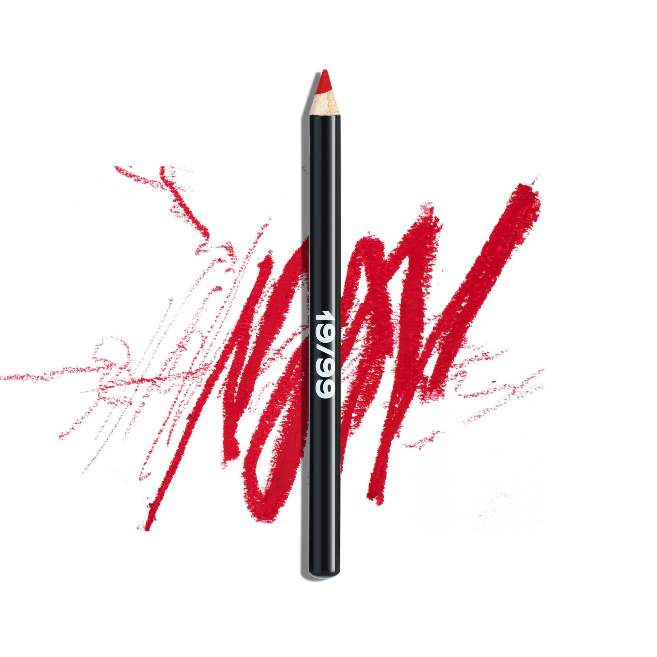 NINETEEN NINETY NINE 19/99 Voros swatch on cheeks and lips, bold all-over color.