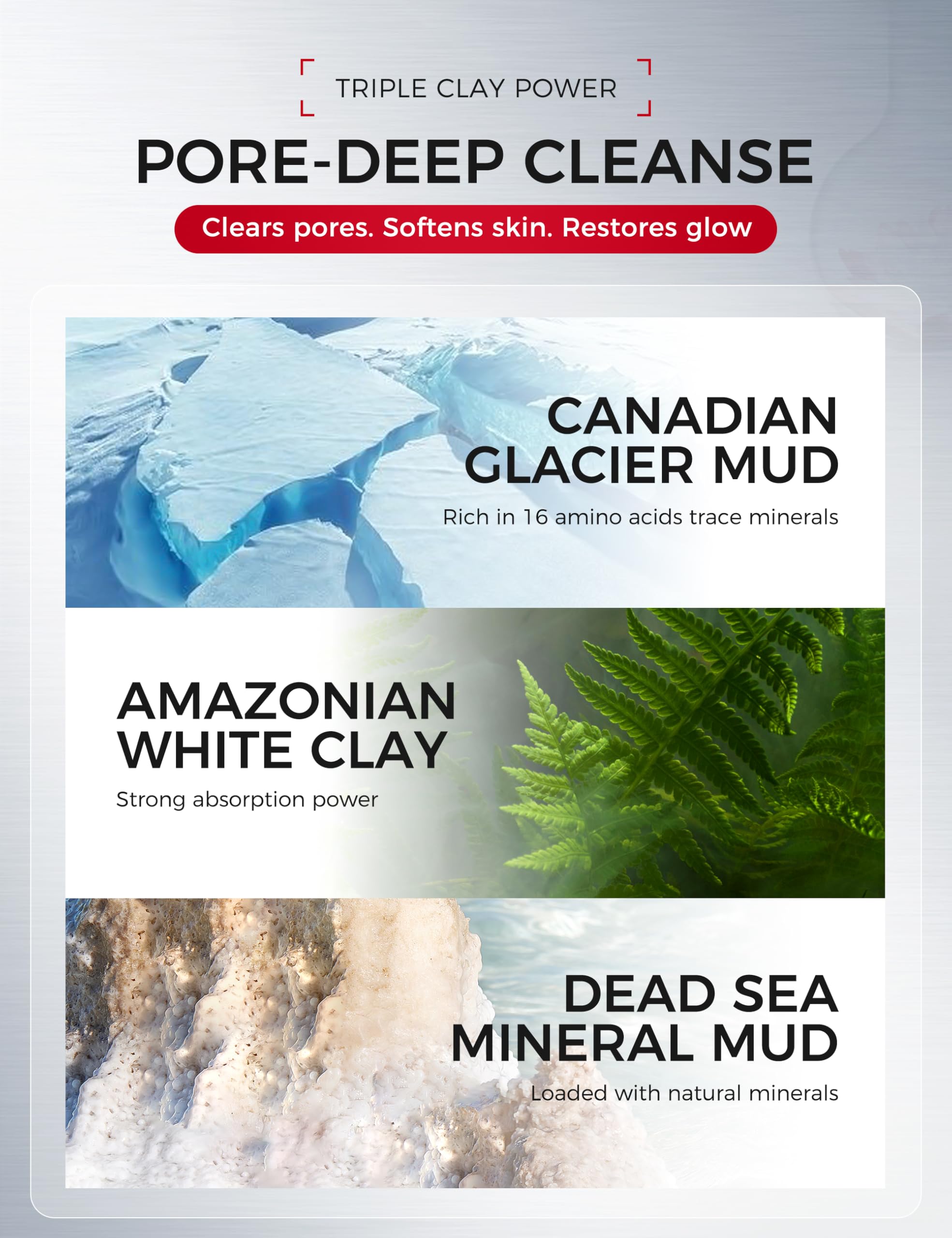 NING DERMOLOGIE amazon white clay emphasizes gentle detox for oily skin