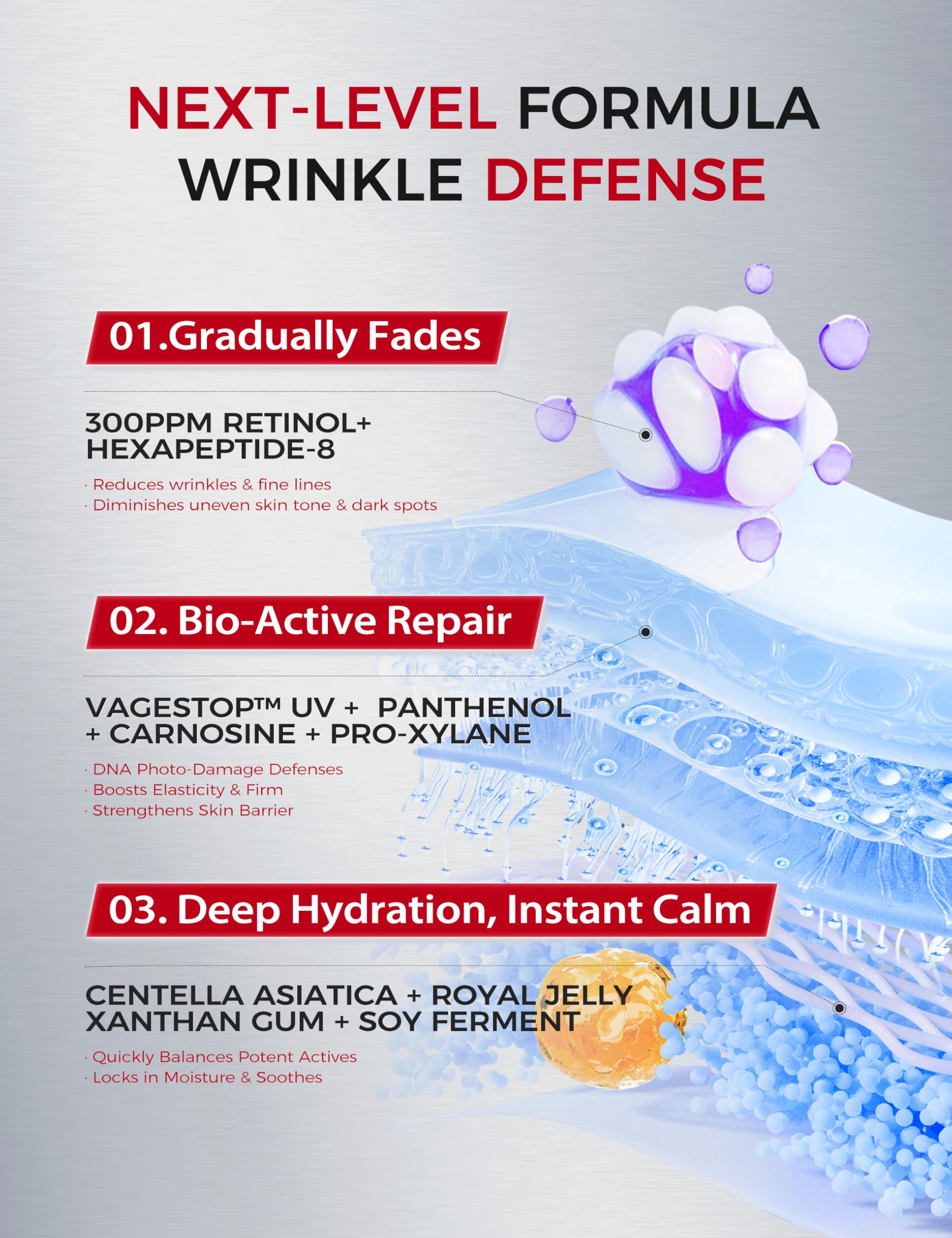 NING DERMOLOGIE Retinol Serum pump dispense for easy application