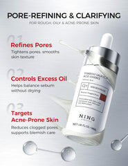 NING DERMOLOGIE serum dropper closeup showing precise application