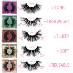 Ninglash handmade band full-strip lashes for comfortable application.