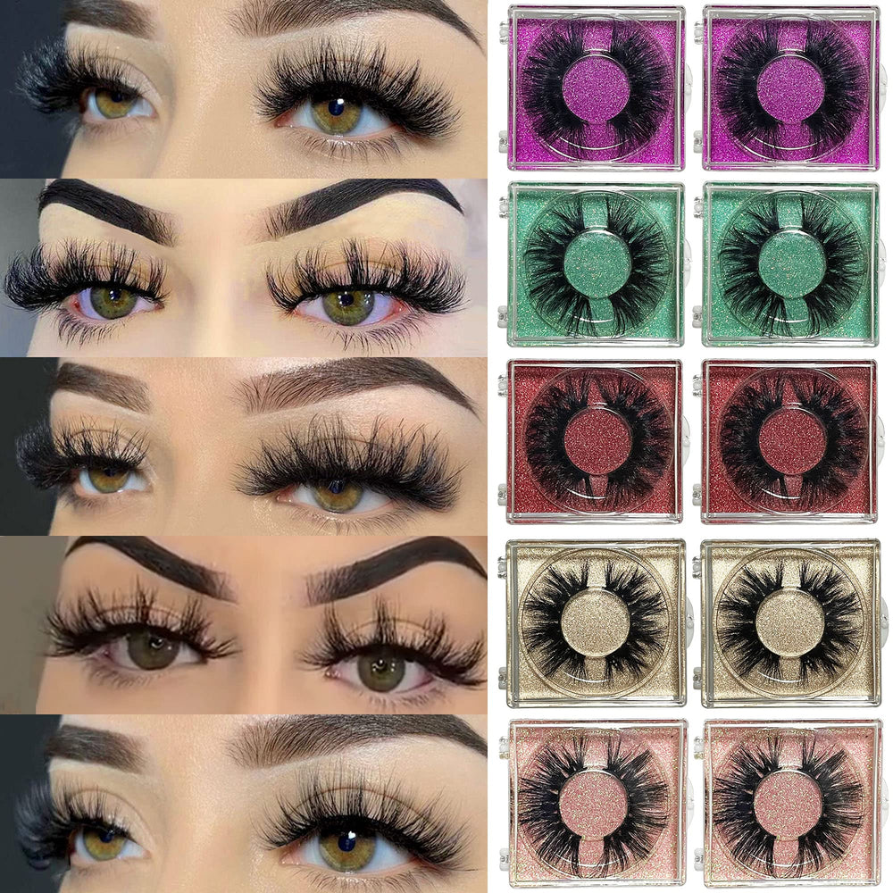 Ninglash Mink Lashes 10 Pack, 18-22mm length for bold daily looks.