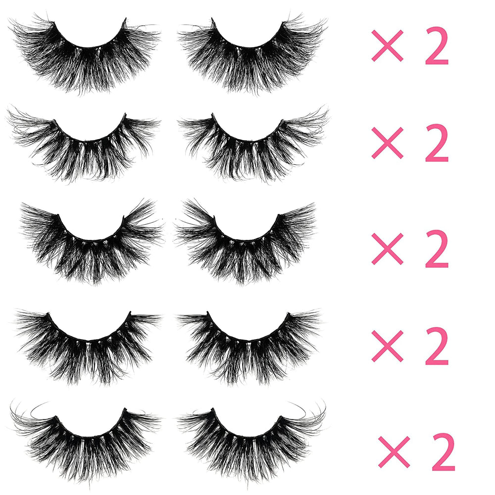 Ninglash Mink Lashes with five styles for versatile eyelash aesthetics.