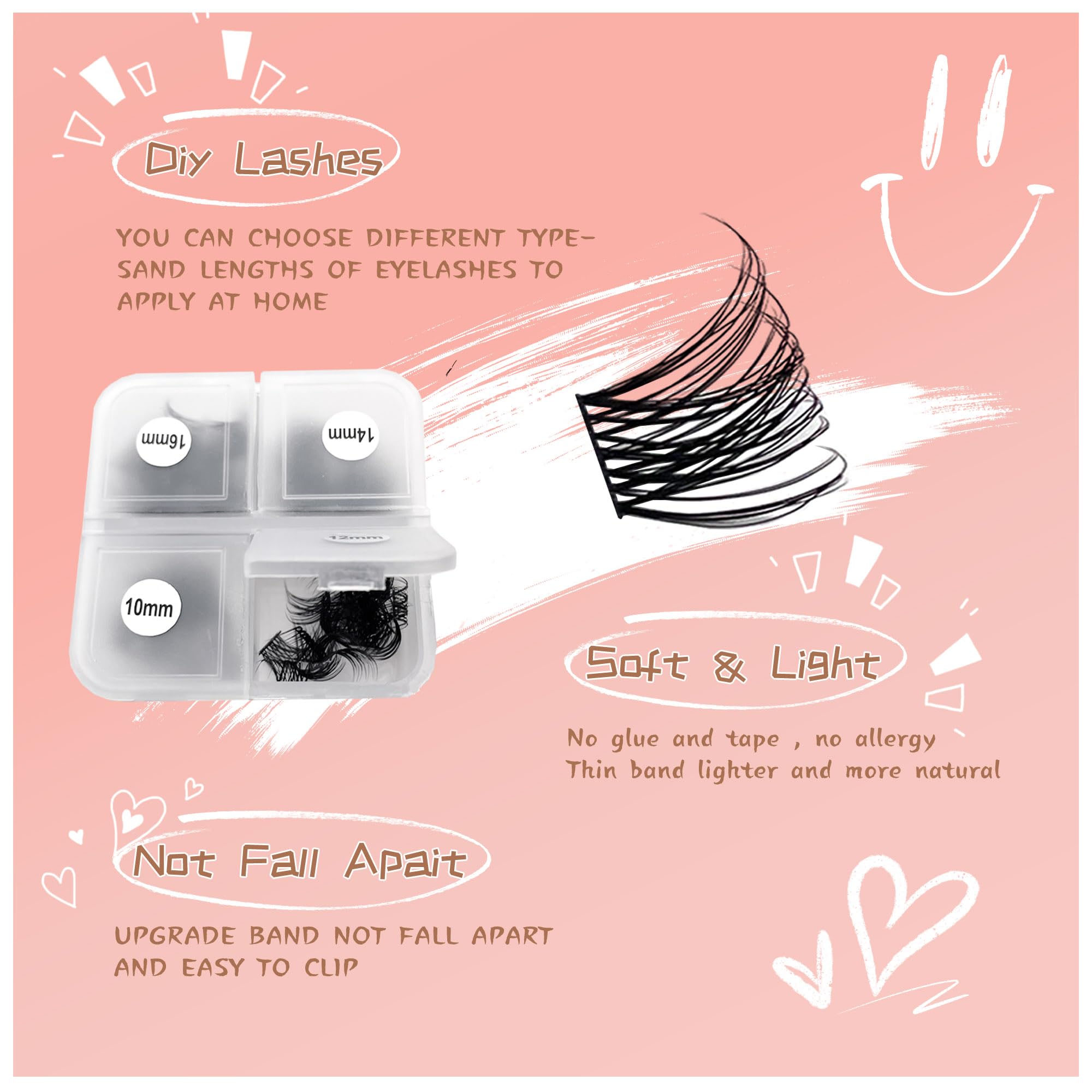 Ninglash feather-light lashes feel natural and breathable.